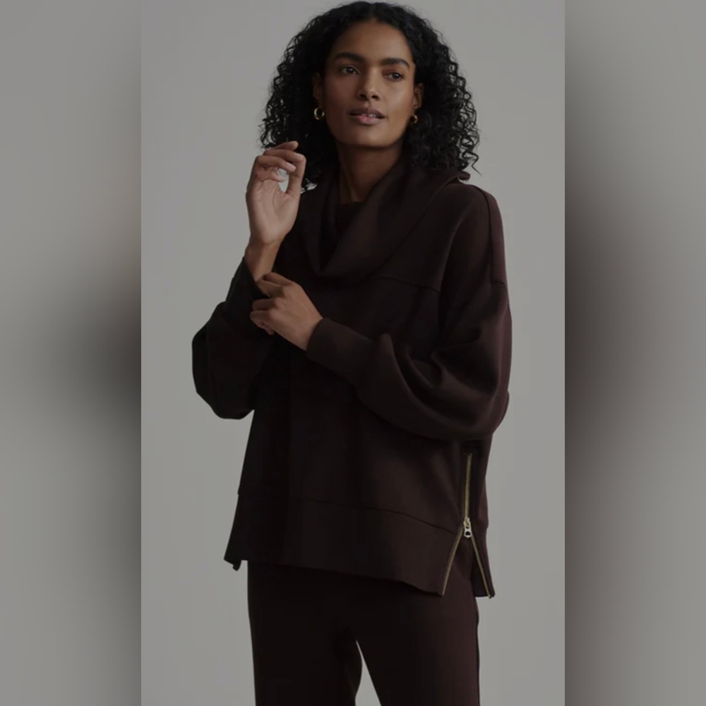 Varley COFFEE BEAN PRIYA LONGLINE  SWEATSHIRT Size XL